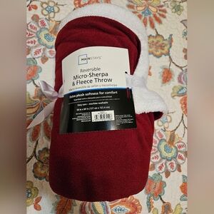 Mainstays Red Micro-Sherpa & Fleece Throw